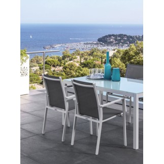 Outdoor stackable armchair in fabric - Maiorca | Talenti