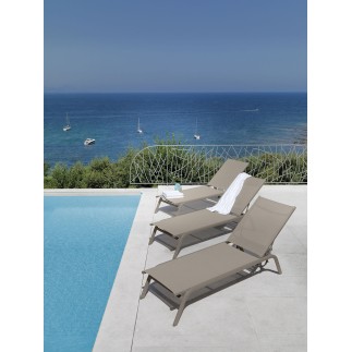 Stackable sun lounger with adjustable back - Step