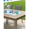 Outdoor extensible dining table with teak top - Timber