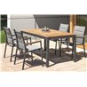 Outdoor extensible dining table with teak top - Timber