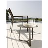 Outdoor round coffee table in aluminium - Touch