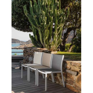 Outdoor stackable armchair in fabric - Minorca