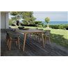 Outdoor stackable chair in teak and interlacement rope - Moon