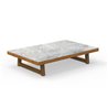 Outdoor coffee table in cement and wood - Alabama iroko