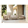 Outdoor Armchair in Wood and Fabric - Alabama iroko