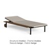 Stackable sun lounger in steel and fabric - Casilda