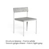 Stackable outdoor chair in steel and fabric - Casilda