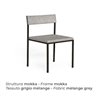 Stackable outdoor chair in steel and fabric - Casilda