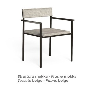 Stackable Outdoor Armchair with Armrests - Casilda | IsaProject