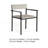 Stackable outdoor armchair in steel and fabric - Casilda