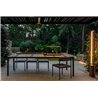 Outdoor floor lamp in steel and iroko wood - Casilda