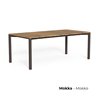 Outdoor dining table in wood and travertine - Casilda