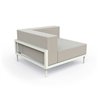 Modular outdoor sofa Cleo in aluminium and fabric