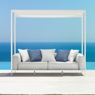 Sofa with Canopy in Aluminium and Fabric - Cleo | IsaProject