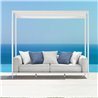 Sofa with canopy in aluminium and fabric - Cleo