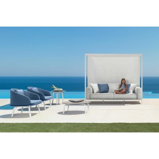 Sofa with Canopy in Aluminium and Fabric - Cleo