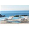 Outdoor coffee table Cleo in aluminium with cement top