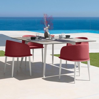 Outdoor Square Table in Aluminium - Cleo