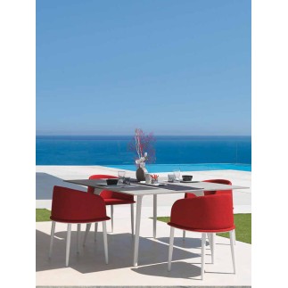 Outdoor Square Table in Aluminium - Cleo