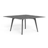 Outdoor square table in aluminium with cement top - Cleo