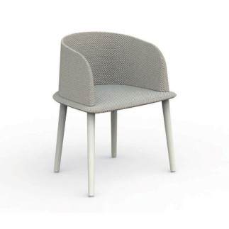 Outdoor Padded Chair in Aluminium and Fabric - Cleo | IsaProject