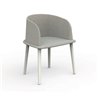 Outdoor padded chair in aluminium and fabric - Cleo