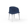 Outdoor padded chair in aluminium and fabric - Cleo