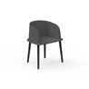 Outdoor padded chair in aluminium and fabric - Cleo