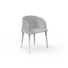 Outdoor padded chair in aluminium and fabric - Cleo