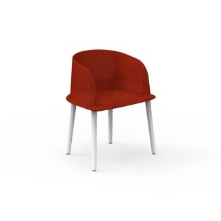 Outdoor Padded Chair in Aluminium and Fabric - Cleo | IsaProject