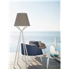 Outdoor lounge armchair in aluminium and fabric - Cleo