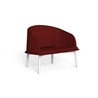 Outdoor lounge armchair in aluminium and fabric - Cleo