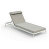 Stackable sun lounger in aluminium and fabric - Cleo