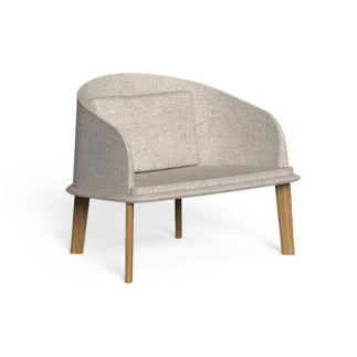 Outdoor Lounge Armchair in Wood and Fabric - Cleo Teak | IsaProject