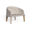 Outdoor lounge armchair in wood and fabric - Cleo Teak