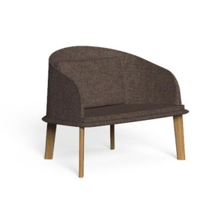 Outdoor Lounge Armchair in Wood and Fabric - Cleo Teak | IsaProject