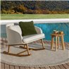 Outdoor Rocking Chair with Woodden Legs - Cleo Teak