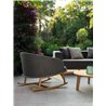 Outdoor rocking chair in wood and fabric - Cleo Teak