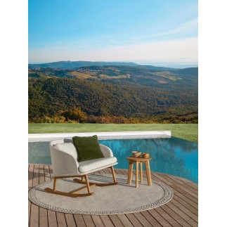 Outdoor Rocking Chair with Woodden Legs - Cleo Teak | IsaProject