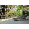 Stackable sun lounger in wood and fabric - Cleo Teak