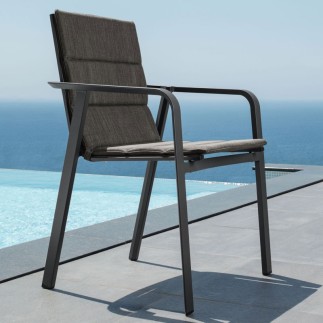 Stackable chair in aluminium and textilene - Milo- ISA Project