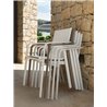 Stackable chair in aluminium and textilene - Milo