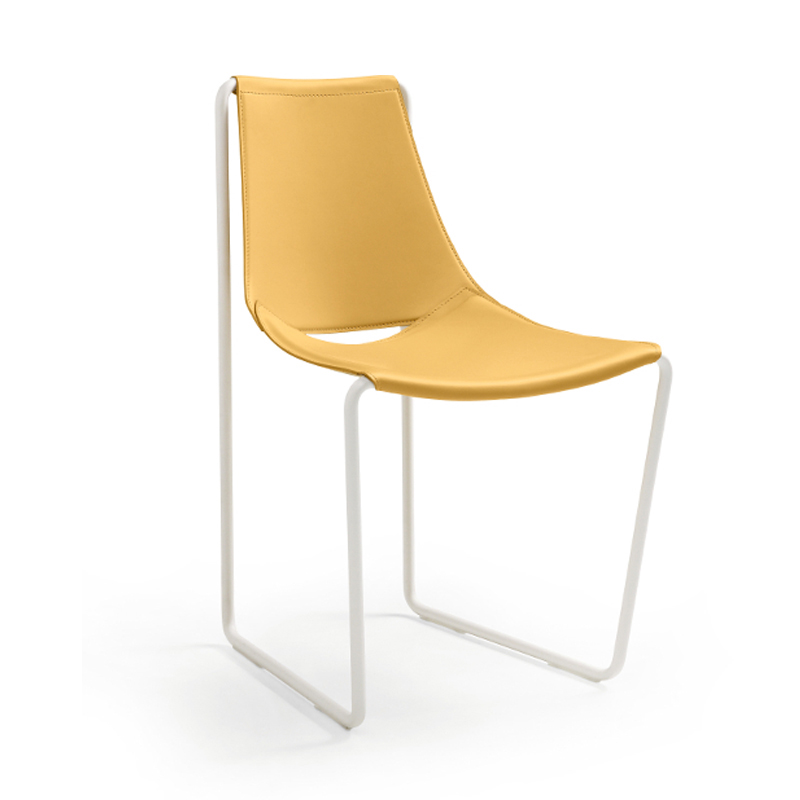 Chair covered in leather - Apelle S | Midj
