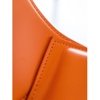 Sedia rivestita in cuoio - Apelle S | Midj