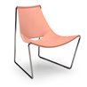 Sedia lounge rivestita in cuoio - Apelle AT