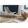 Sedia lounge rivestita in cuoio - Apelle AT