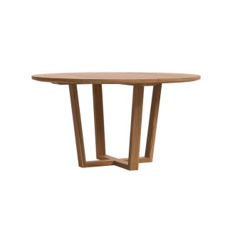 Outdoor round dining table in wood - Desert  | ISAProject