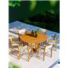 Outdoor Round Dining Table in Wood - Desert