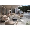 Outdoor armchair in aluminium and rope - Flash