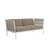 Outdoor sofa in aluminium and rope - Flash